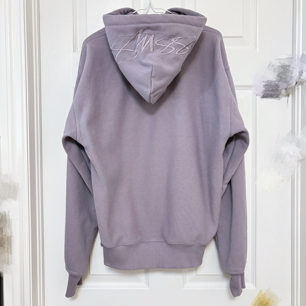 Stussy Back Appliqué Hoodie Size S Mauve Rare Colour Discontinued Style Unisex